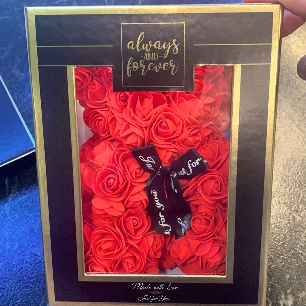 Flower bear red valentine always n forever 9.5 inches